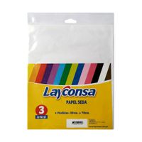 Layconsa Papel de Seda 50 x 70 cm Blanco Bolsa 3 unid