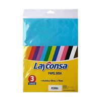 Layconsa Papel de Seda 50 x 70 cm Celeste Bolsa 3 unid