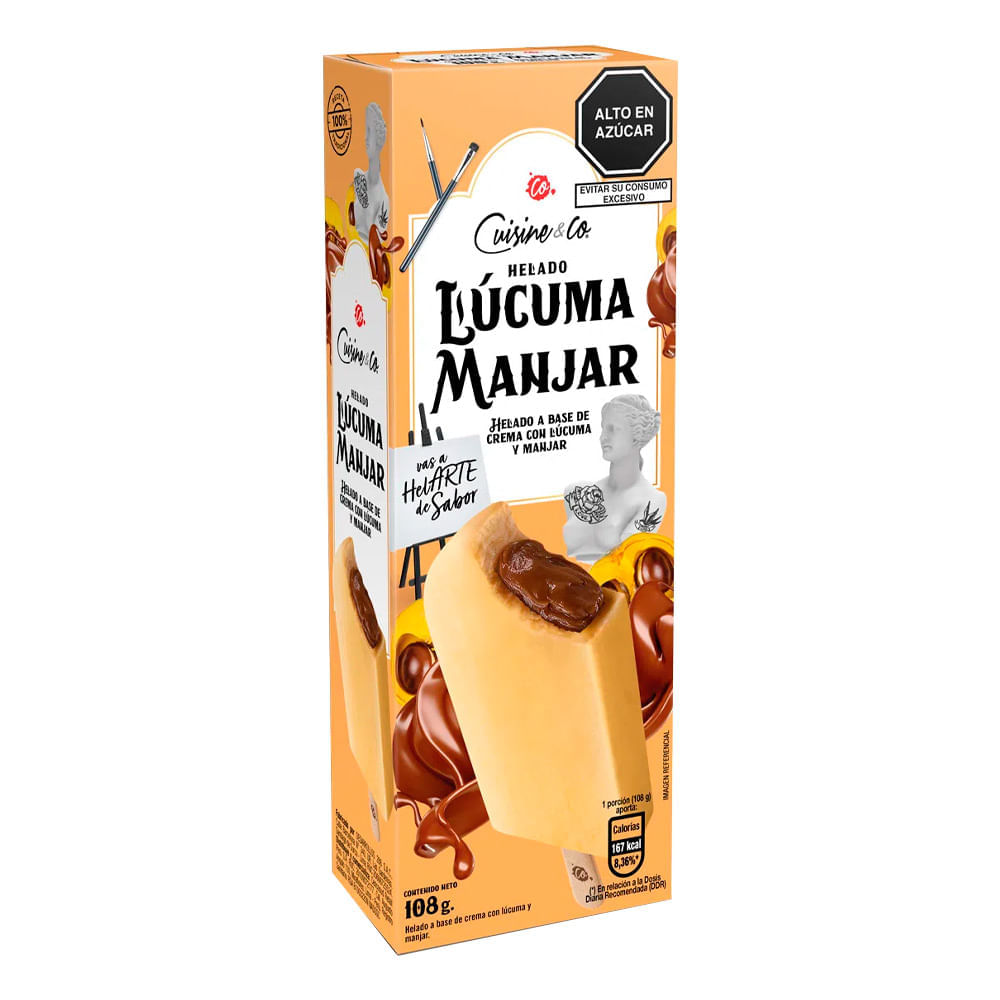 Paleta de Helado Cuisine & Co Lúcuma Manjar 108g