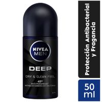 Antitranspirante Roll-On Nivea Men Deep Black Carbon 50ml