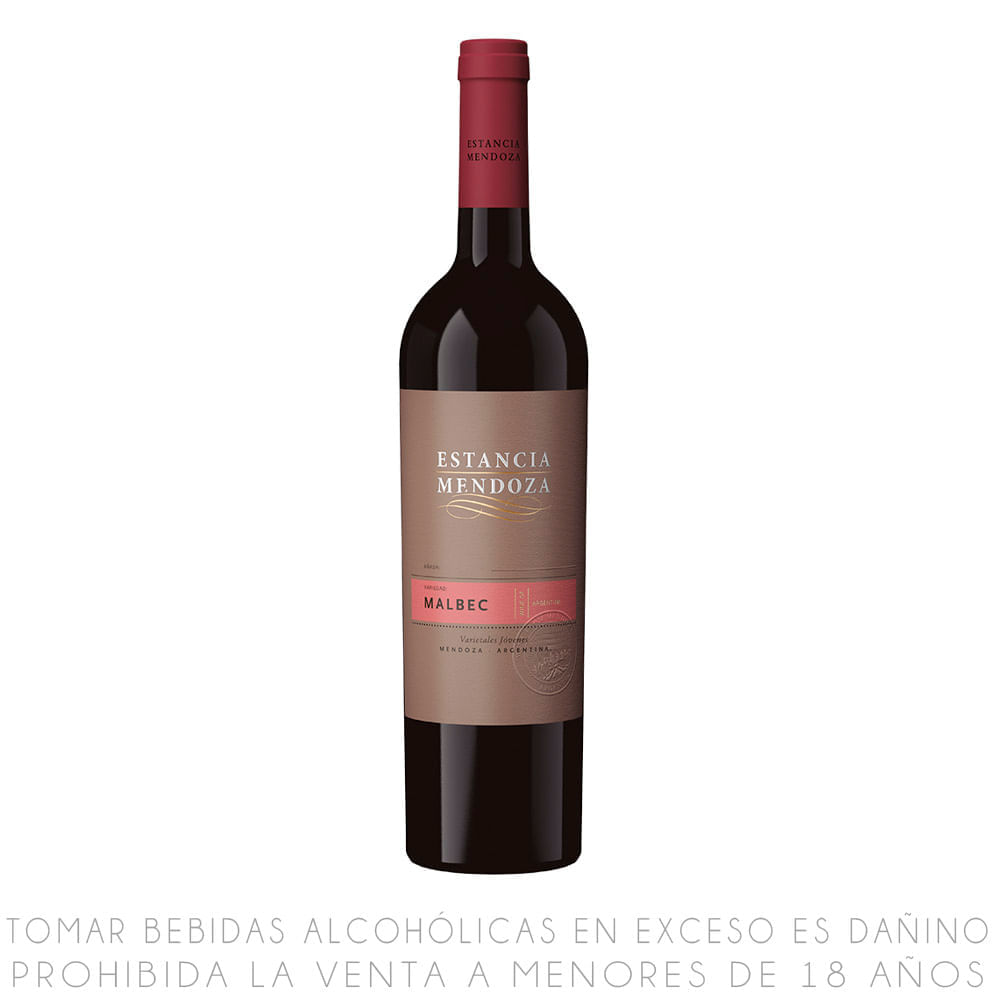 Vino Tinto Malbec Varietal Estancia Mendoza Botella 750ml