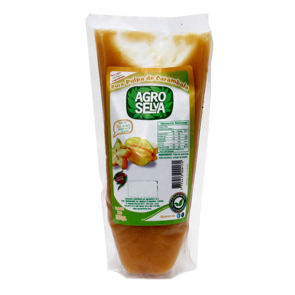 Pulpa de Carambola Agroselva Doypack 250g