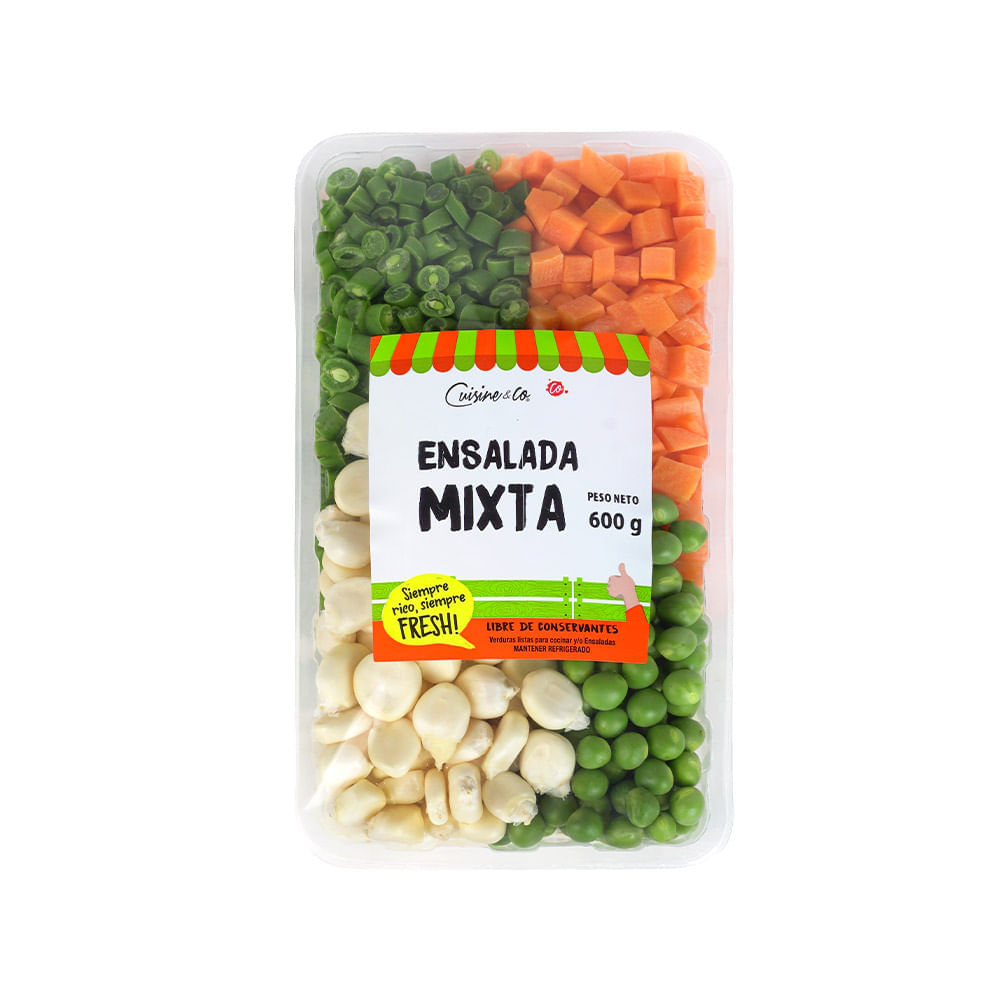 Verduras Picadas para Ensalada Mixta Cuisine & Co 600g