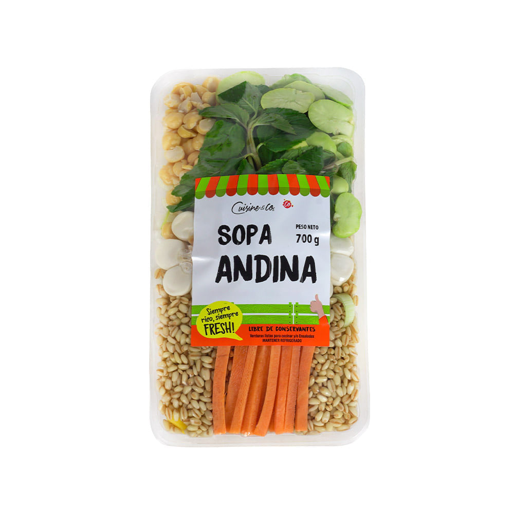 Verduras Picadas para Sopa Andina Cuisine & Co 700g