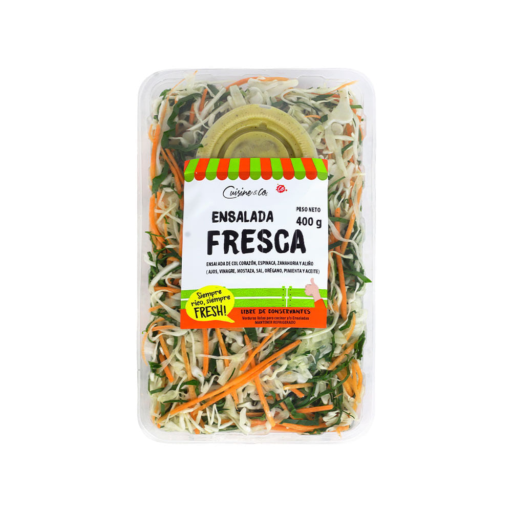 Verduras Picadas para Ensalada Fresca Cuisine & Co 400g