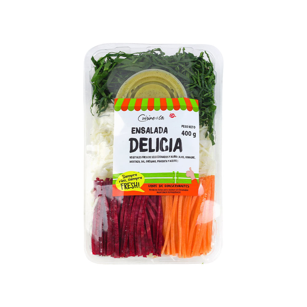 Verduras Picadas para Ensalada Delicia Cuisine & Co 400g