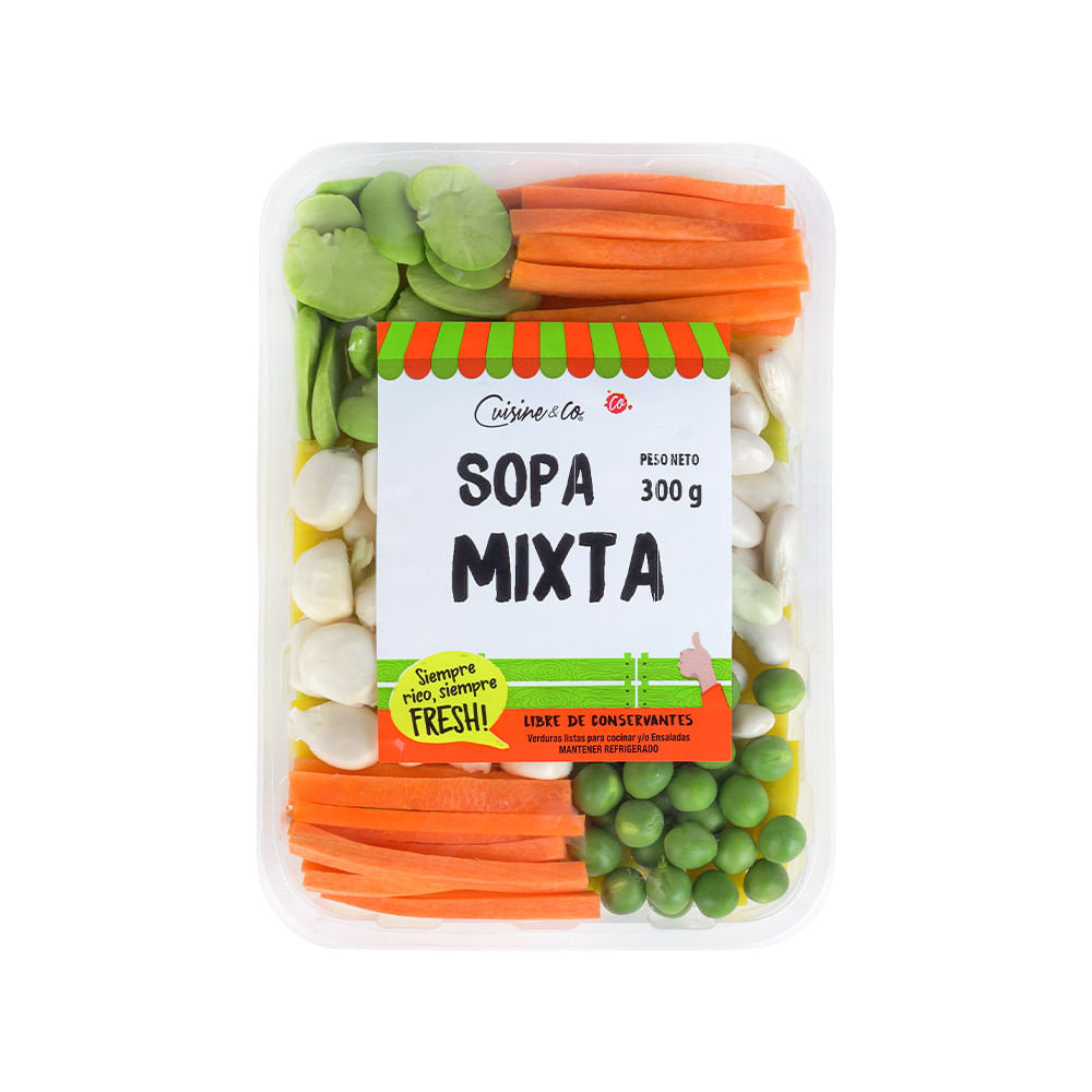 Verduras Picadas para Sopa Mixta Cuisine & Co 300g