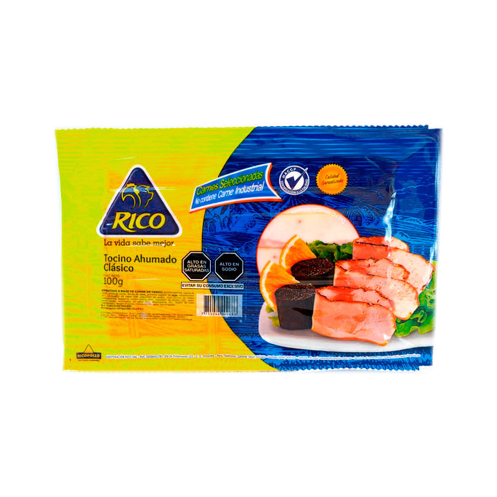 Tocino Ahumado Clásico Rico 100g