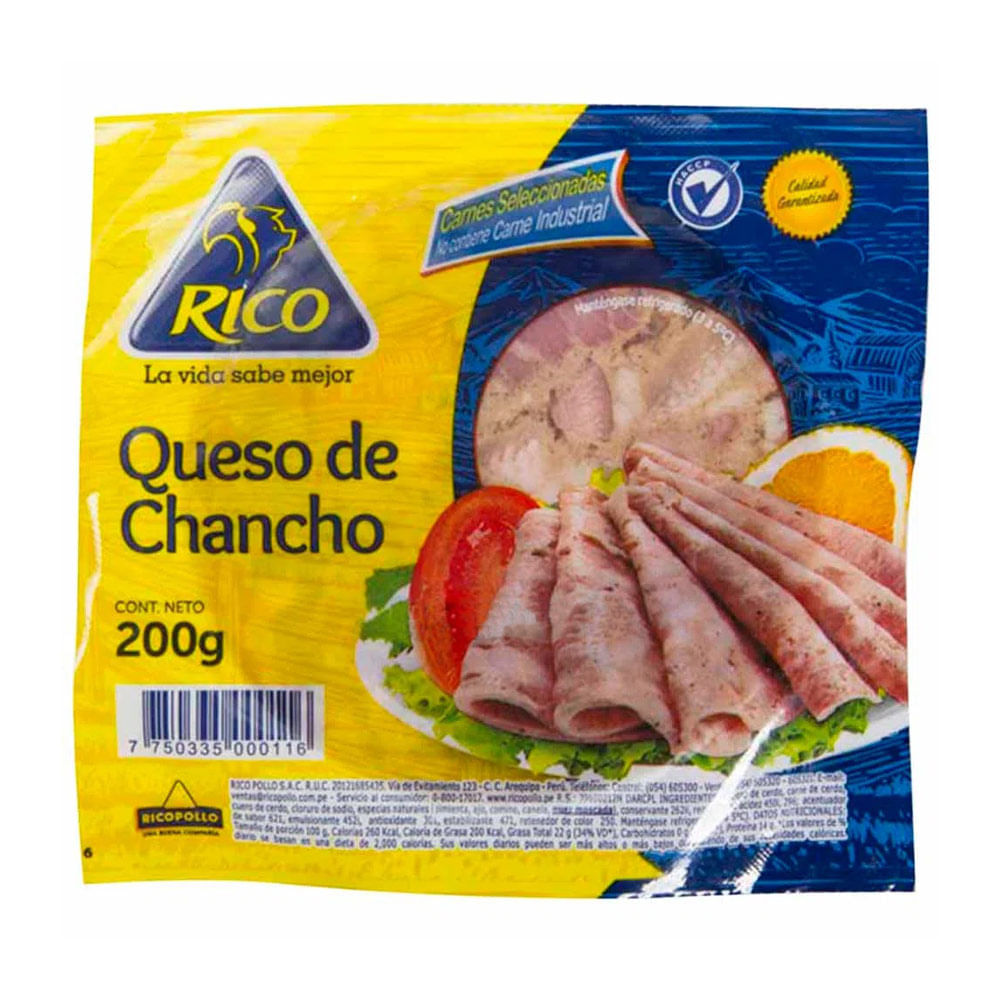 Queso de Chancho Rico Pollo 200 g