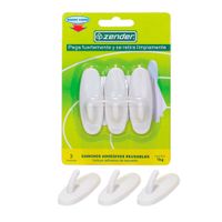 Gancho Adhesivo Reusable 3 unid