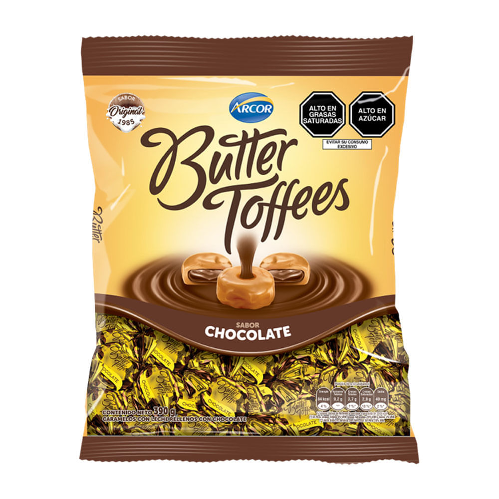 Caramelos con Leche con Relleno Butter Toffees Chocolate Bolsa 390 g