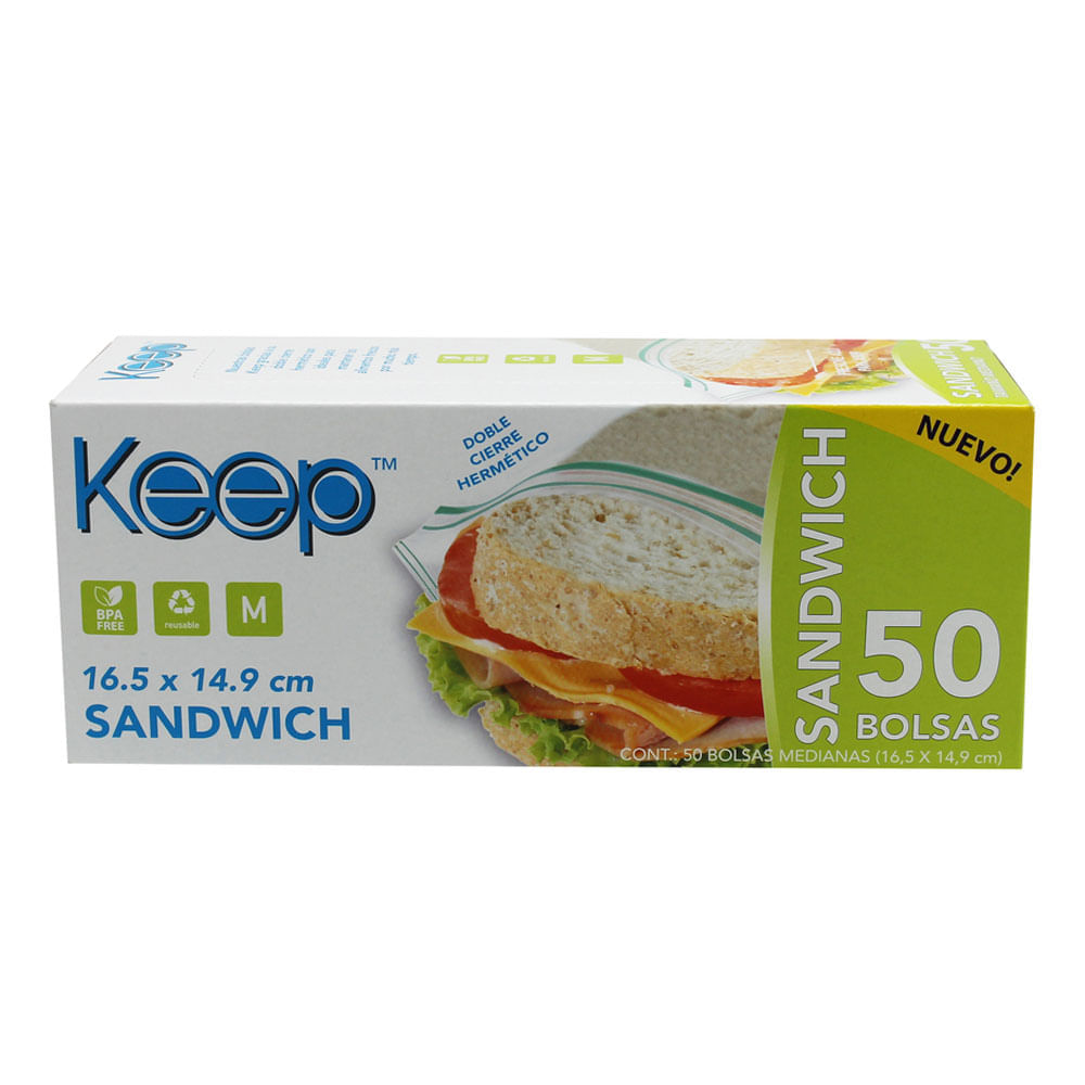 Bolsa Hermética Keep Sandwich 50un