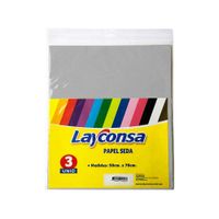Layconsa Papel de Seda 50 x 70 cm Plateado Bolsa 3 unid
