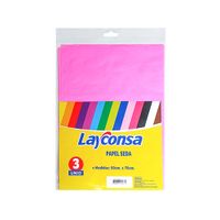 Layconsa Papel de Seda 50 x 70 cm Rosado Bolsa 3 unid