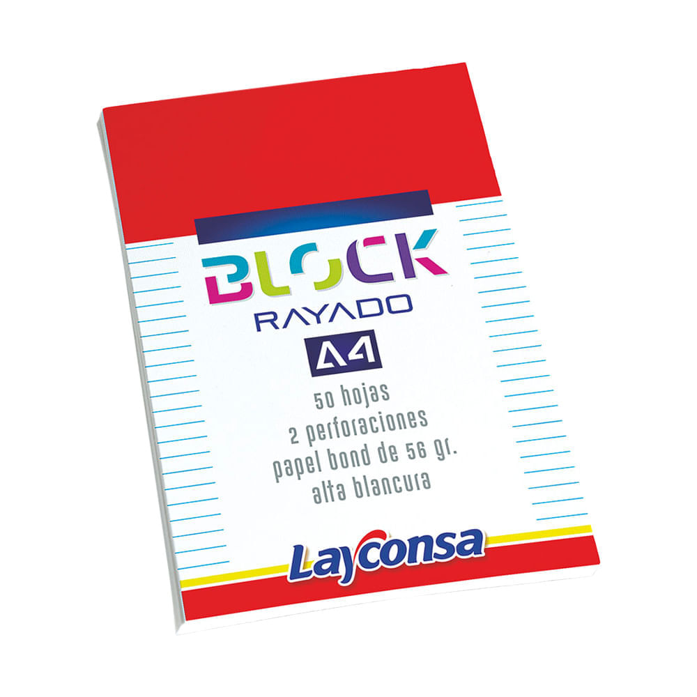 Layconsa Block Rayado A4 50 Hojas