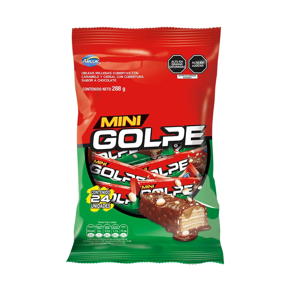 Pack x24 Chocolate Mini Golpe 12g