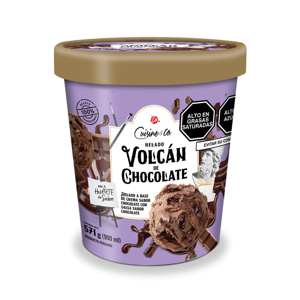 Helado Volcán de Chocolate Cuisine & Co 571ml
