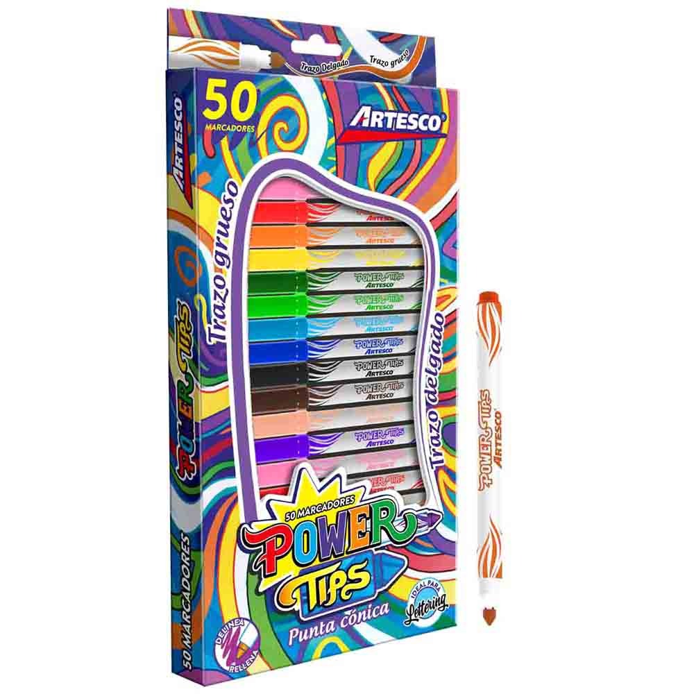 Marcadores Artesco Power Tips 50un