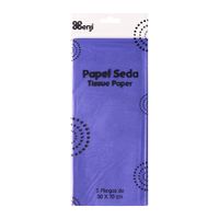 Papel de Seda 50 x 70cm Benji 5un. Azul