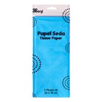 Papel de Seda 50 x 70cm Benji 5un. Turquesa