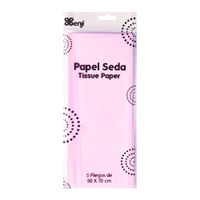 Papel de Seda 50 x 70cm Benji 5un. Rosado