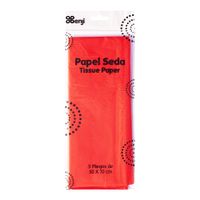 Papel de Seda 50 x 70cm Benji 5un. Rojo