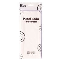 Papel de Seda 50 x 70cm Benji 5un. Blanco