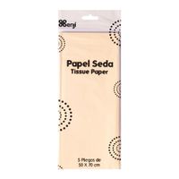 Papel de Seda 50 x 70cm Benji 5un. Amarillo