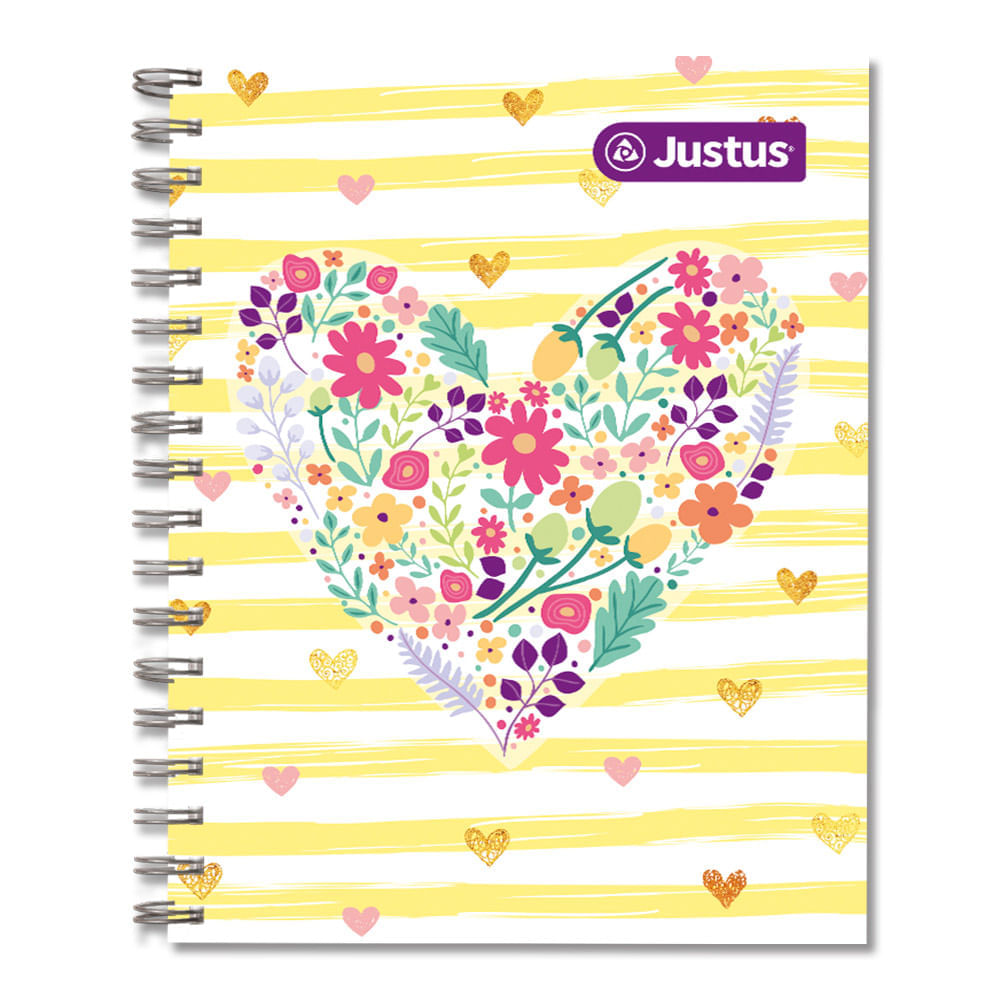 Cuaderno Anillado Cuadriculado A4 Justus 160 Hojas Diseño Surtido