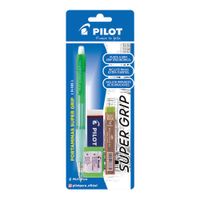 Portaminas Pilot H185 Verde Neón + Mina + Borrador