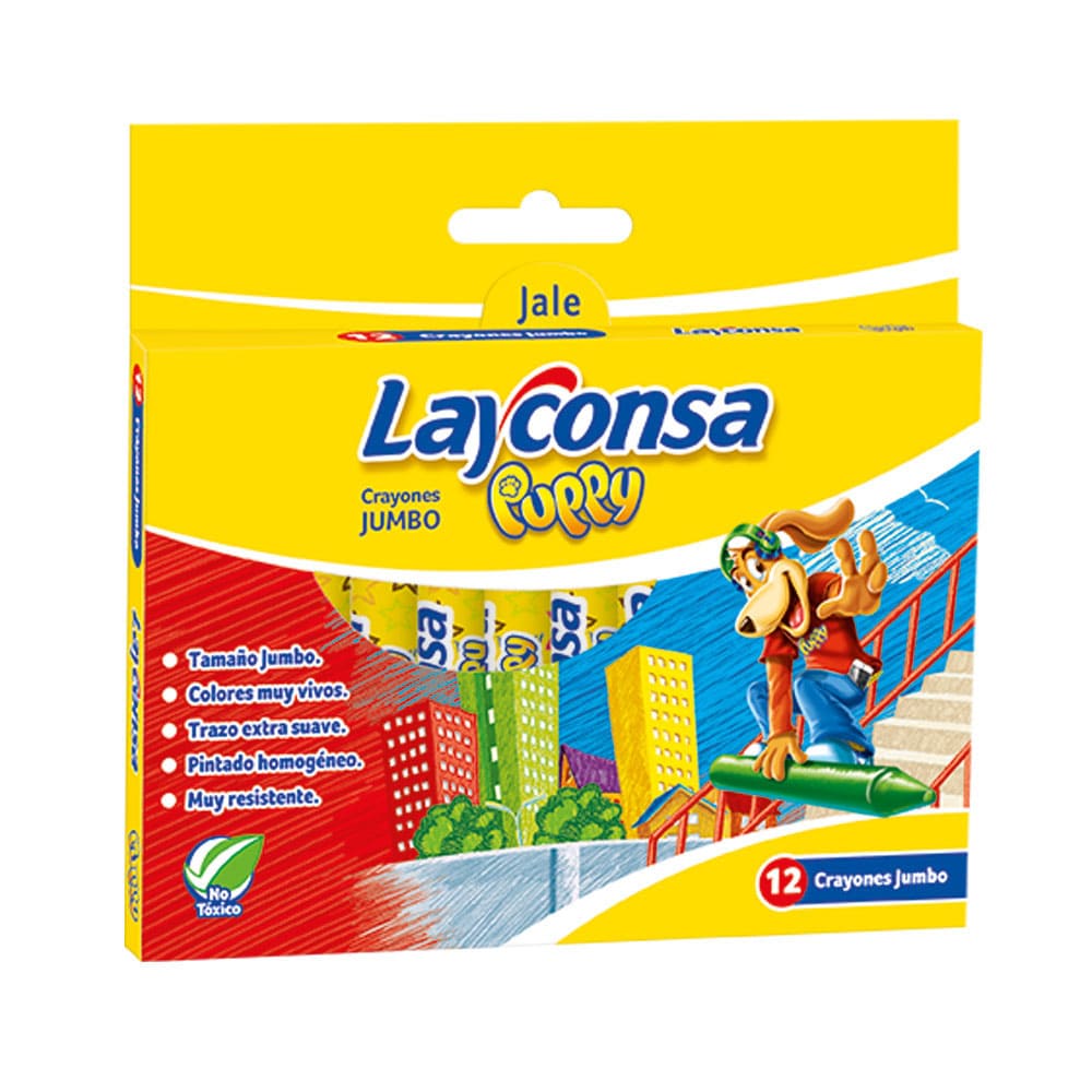 Crayones Jumbo Layconsa 12 un. Puppy
