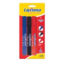 Marcadores Papel Layconsa Azul, Negro y Rojo