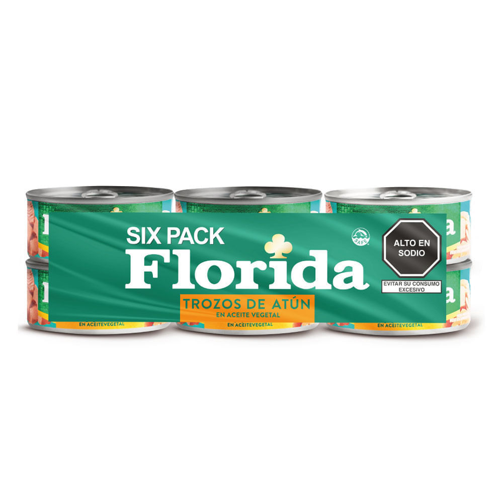 Pack x6 Trozos de Atún Florida en Aceite Vegetal