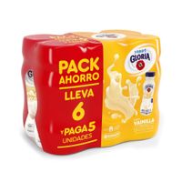 Sixpack Yogurt Gloria Sabor Vainilla Botella 180g
