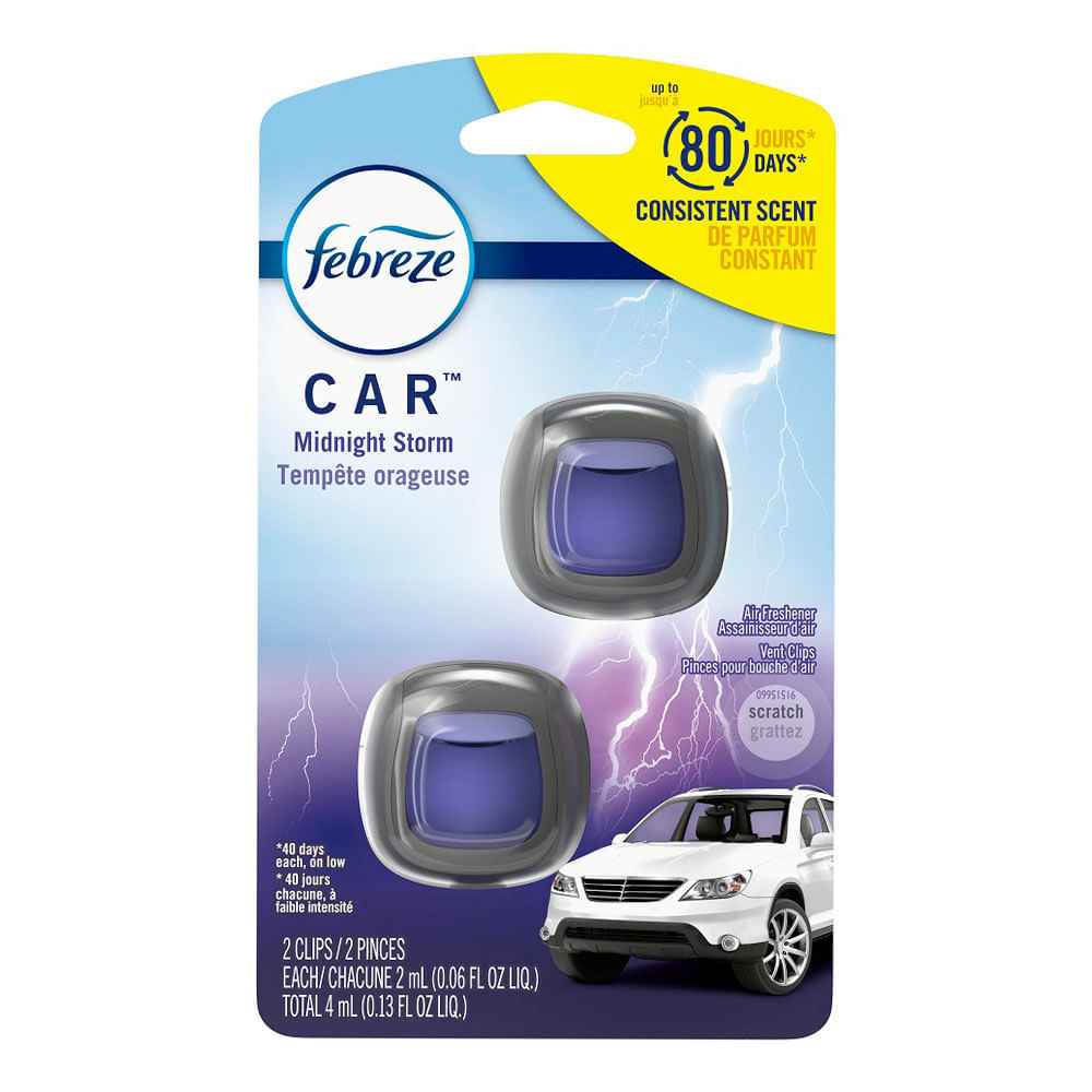 Aromatizante para Auto Febreze Tormenta Medianoche 2un