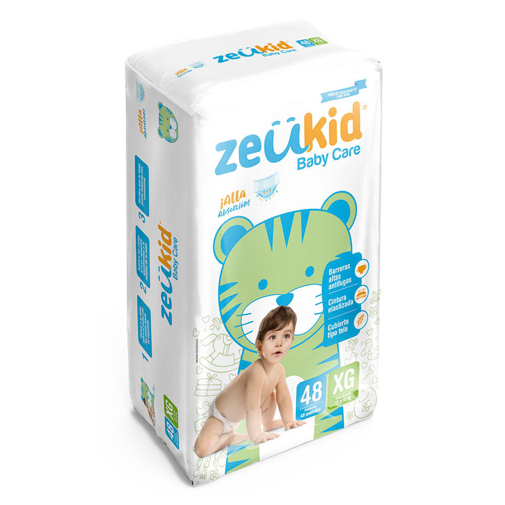 Pañales para Bebé Zeukid Baby Care Talla XG 48un