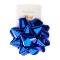 Moño Benji Cinta Metálica 4"" Azul