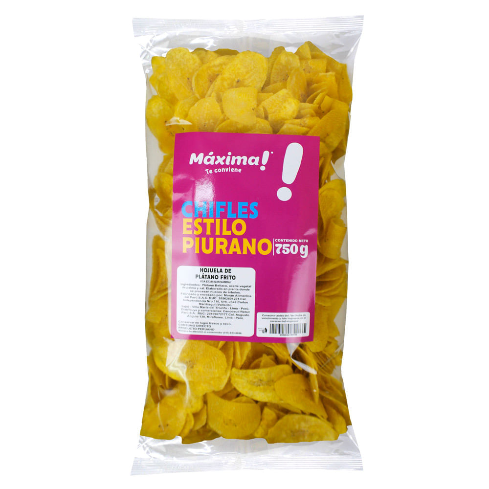 Chifles Estilo Piurano Máxima 750g