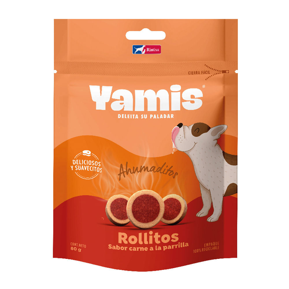 Galletas Rollitos Yamis Sabor Carne A La Parrilla