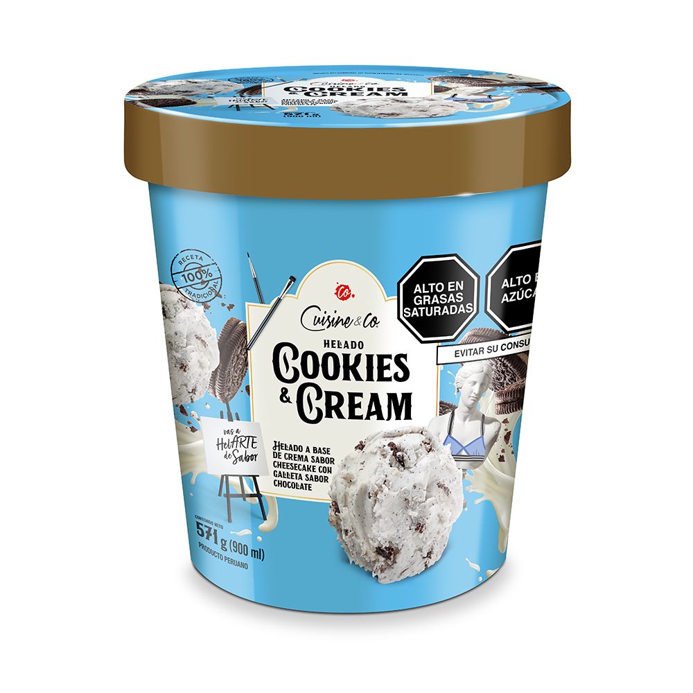 Helado Cuisine & Co Cookies & Cream 900ml