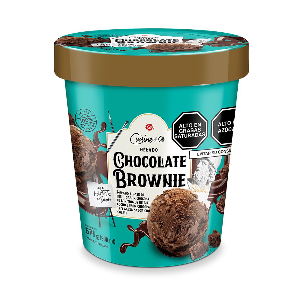 Helado Cuisine & Co Chocolate Brownie 900ml