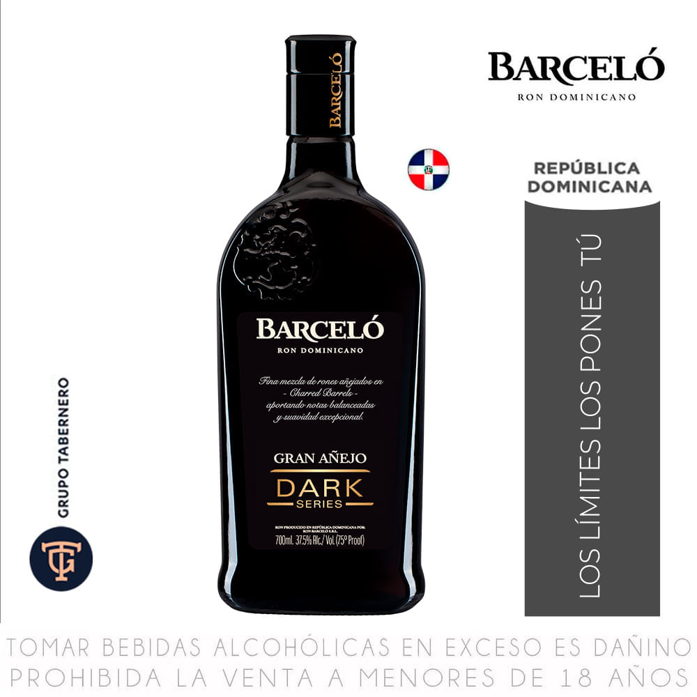 Ron Barceló Gran Añejo Dark Series Botella 750ml