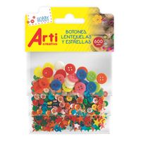Tripack Botones Arti Creativo Lentejuelas Estrellas