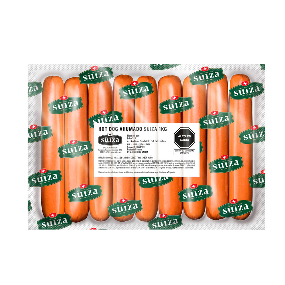 Hot Dog Ahumado SALCHICHERÍA AHUMADO Paquete 1kg