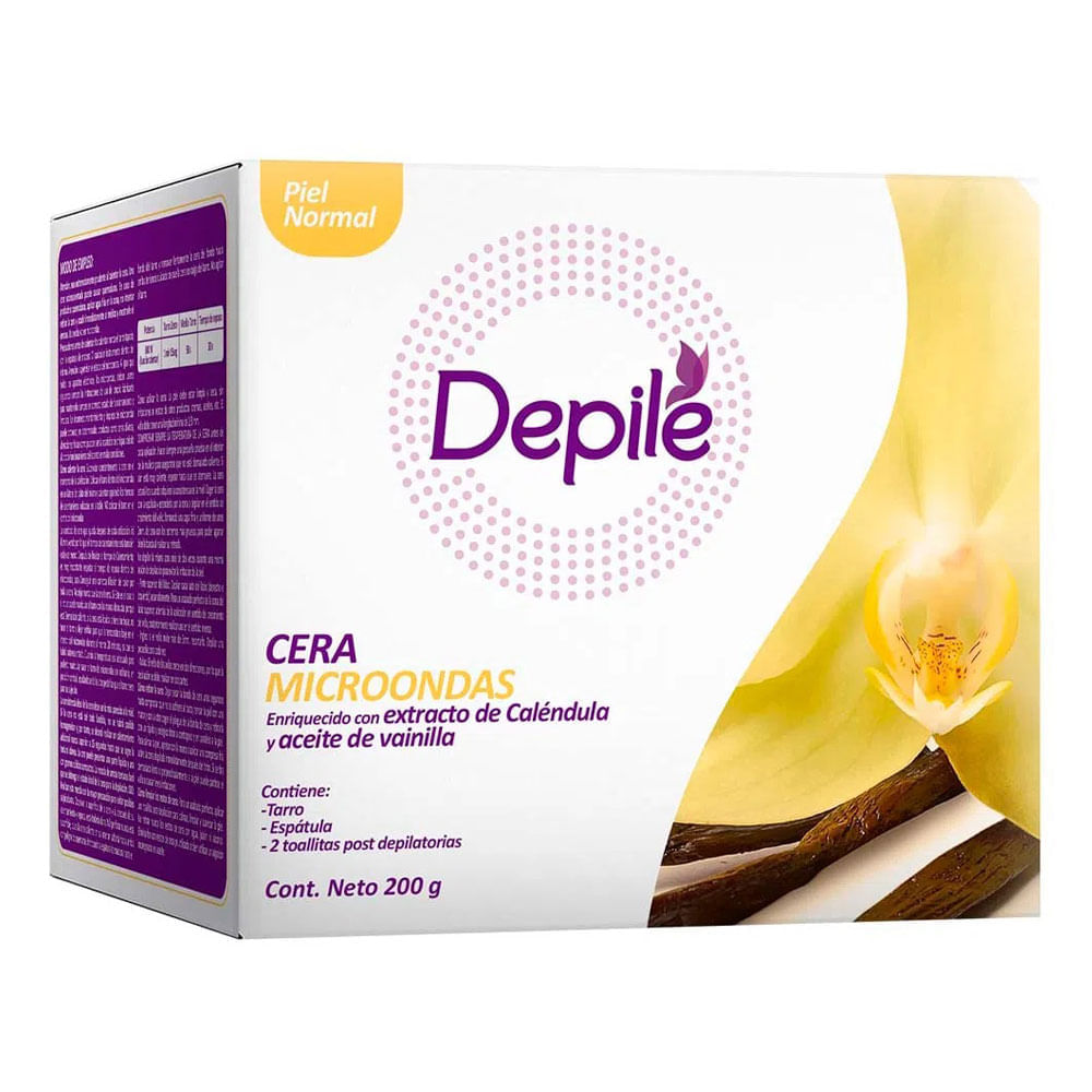 Cera Depilatoria Para Microondas Depilé Vainilla 200g