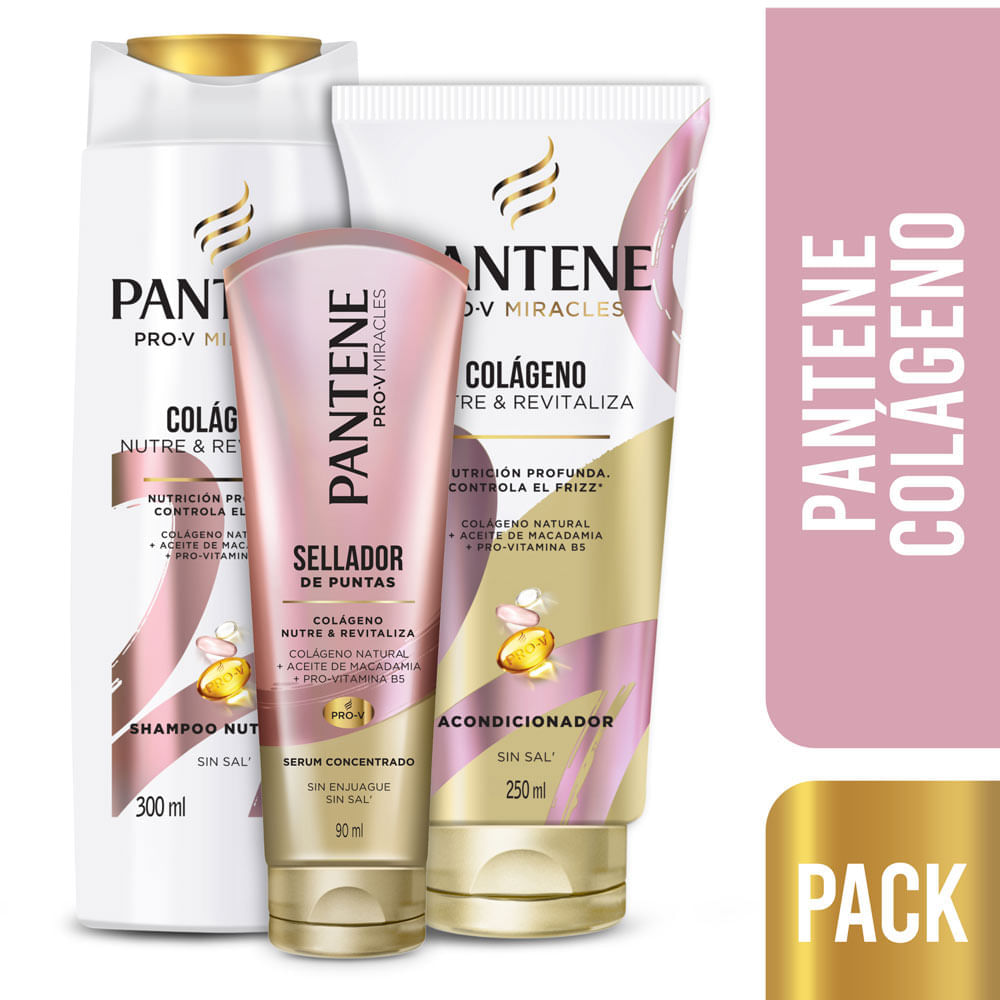 Pack Pantene Pro-V Colágeno: Shampoo + Acondicionador + Sérum