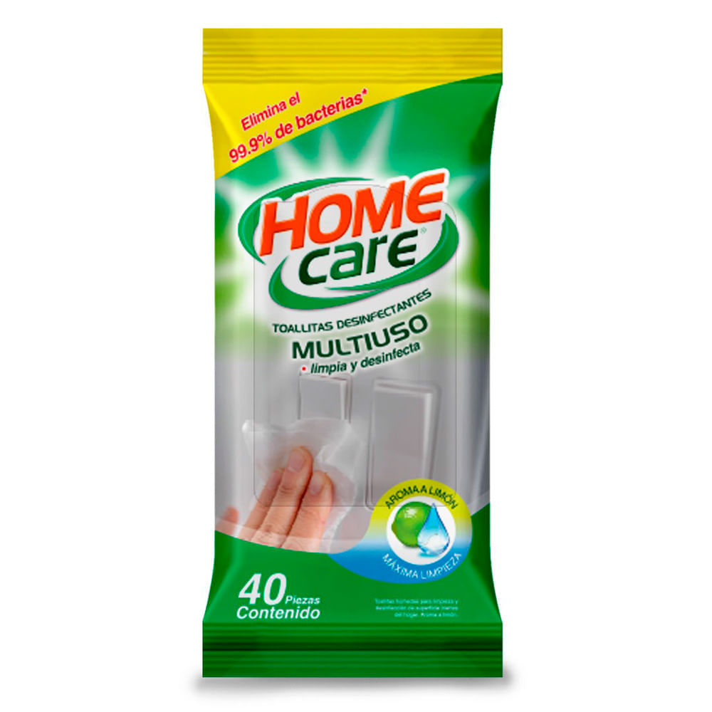 Toallitas Desinfectantes Multiusos Home Care 40un