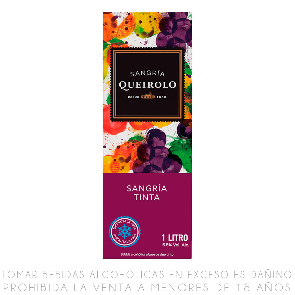 Sangría Tetra Santiago Queirolo Tetra Pack 1 L-litro