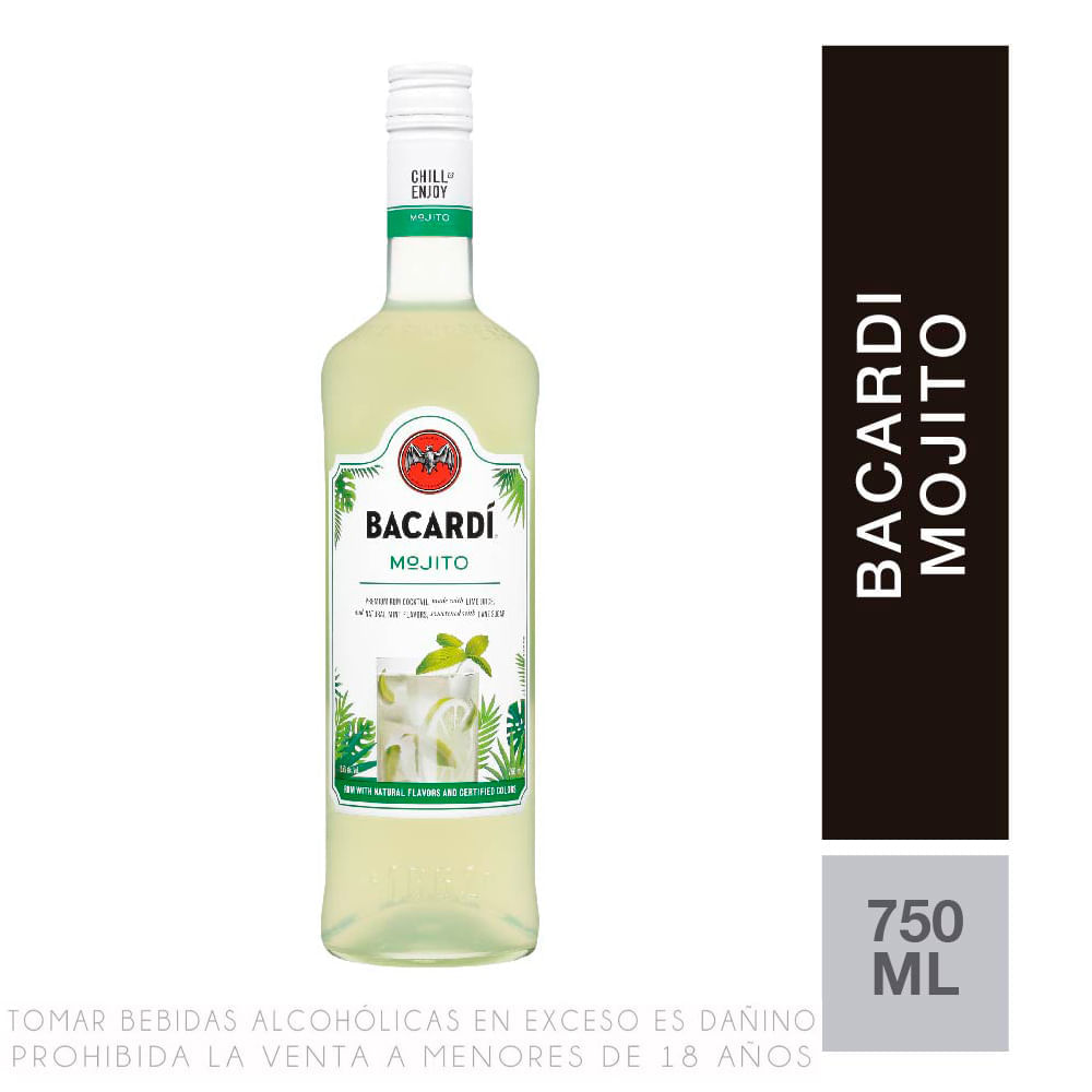 Licor Preparado Bacardi Mojito Botella 750 ml