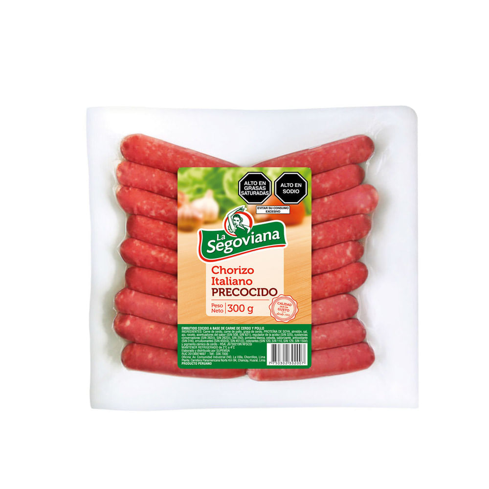 Chorizo Cóctel Italiano Precocido La Segoviana 300g